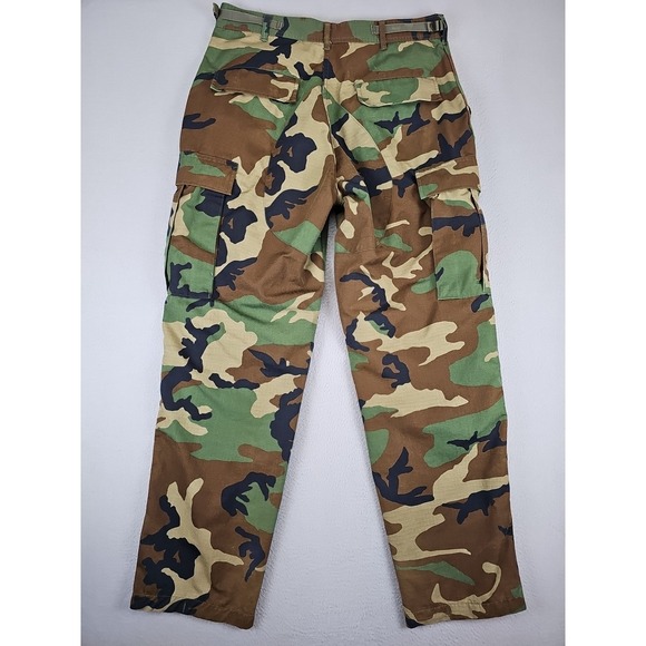 Combat Trousers Camo Woodland Men's Size 32x31 Ripstop Military SPM1C1-09-F009 - Picture 5 of 7
